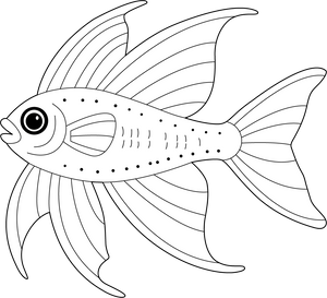 Flying fish coloring page – printable aquatic animal art for kids