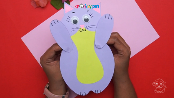 Paper Cat Craft Step 21