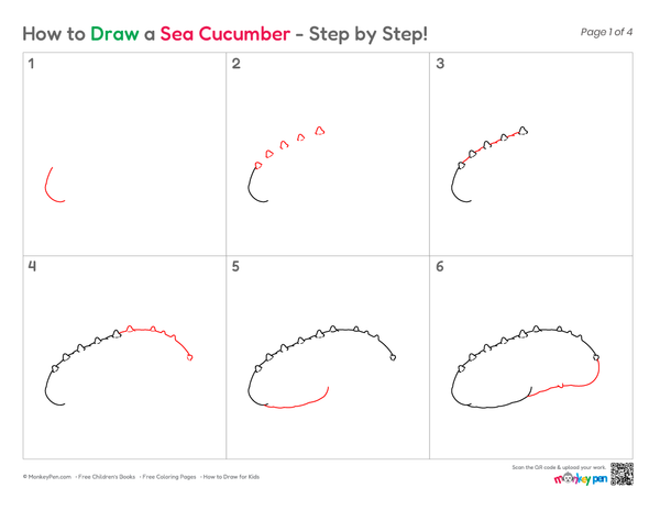 Sea cucumber printable artwork