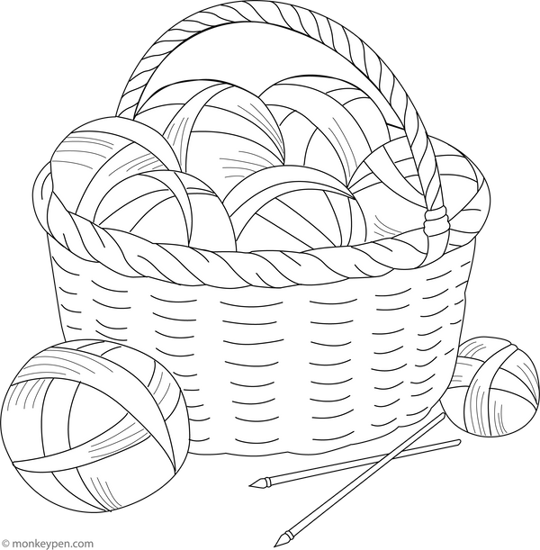Wool Balls Coloring Page