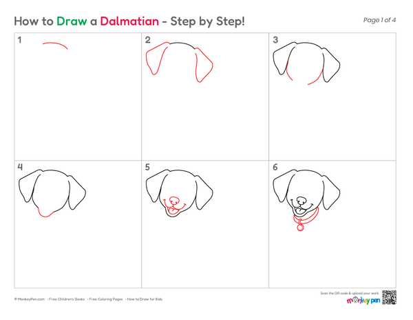 How to Draw a Dalmatian – Step-by-Step Dog Drawing for Kids
