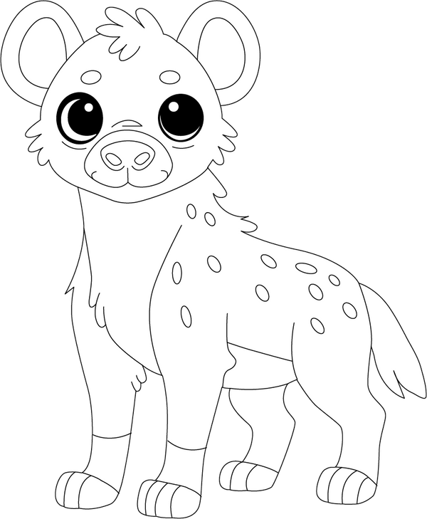 Hyena coloring page – fun and educational printable for children