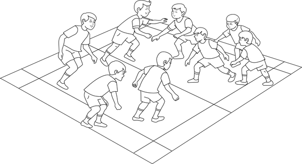 Kabaddi Sport coloring page – fun and educational printable for children
