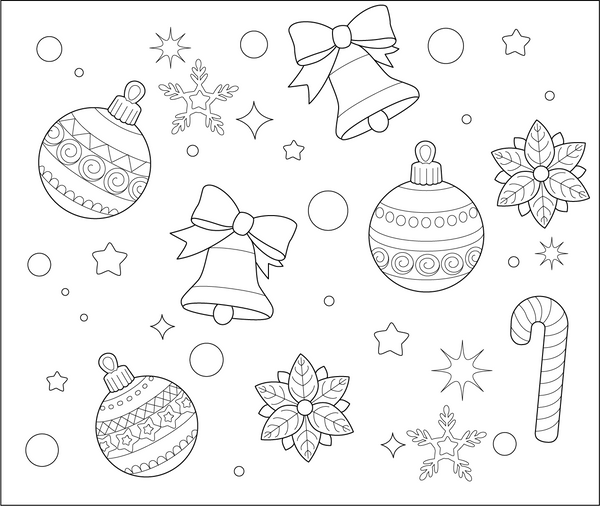 Christmas Ornaments Coloring Page – fun and educational printable for children