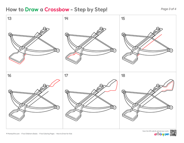 How to Draw a Crossbow – Step-by-Step Historical Object Drawing for Kids