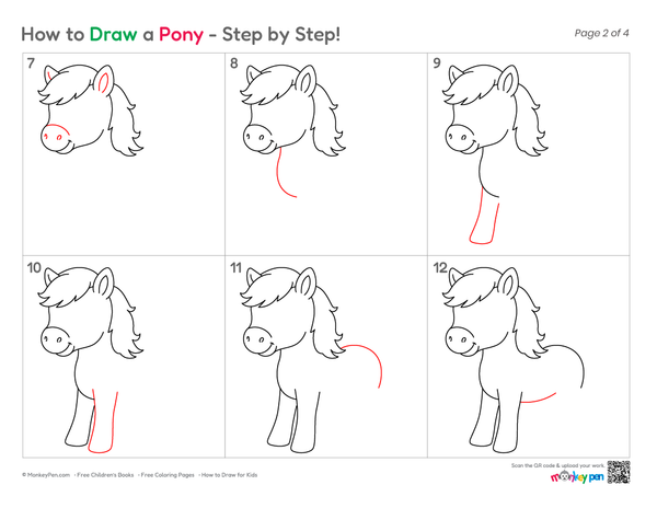 Easy pony artwork for children