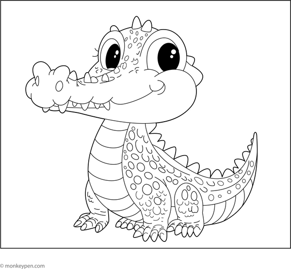 Gharial Coloring Page