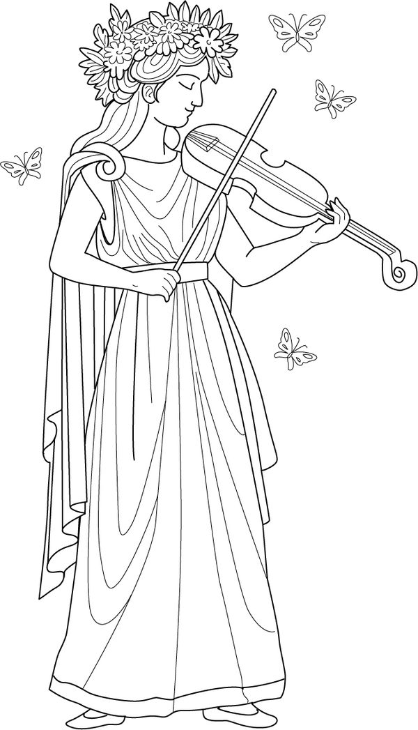 Greek Princess coloring page – fun and educational printable for children