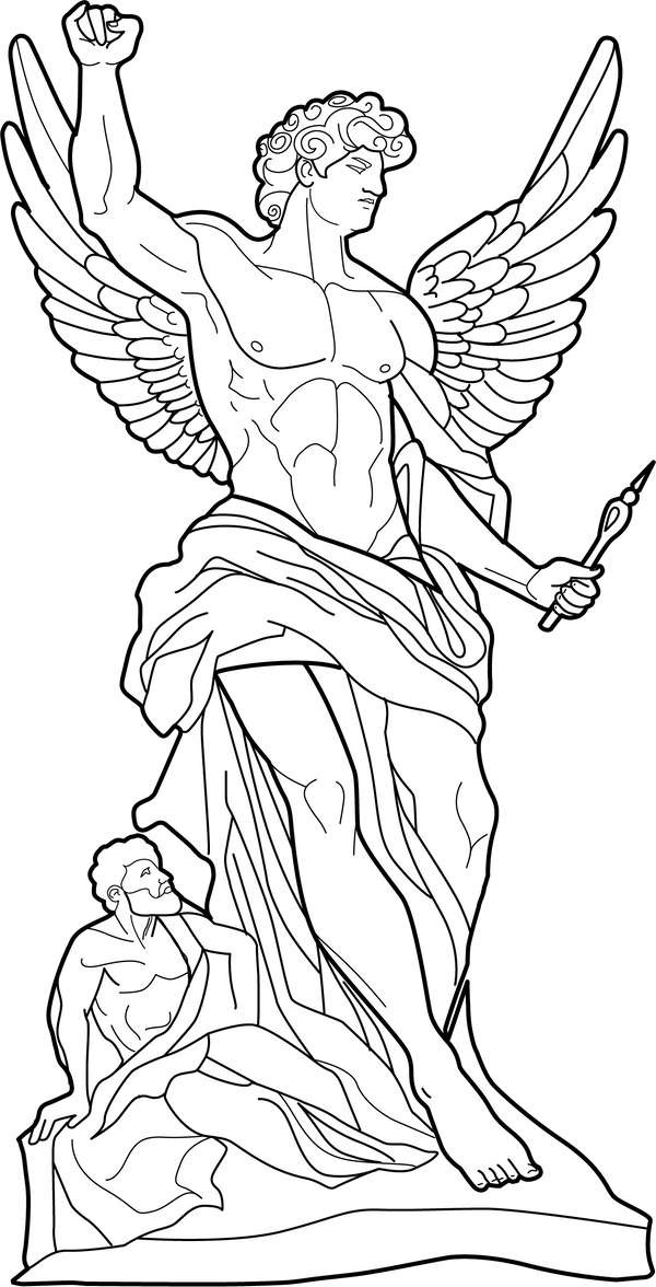 Apollo Drawing Greek Gods coloring page – fun and educational printable for children