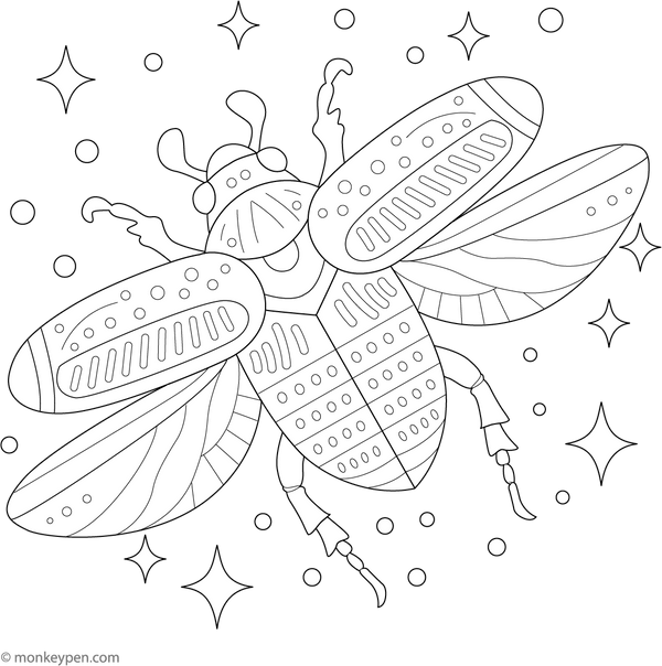 Free Beetle Coloring Book PDF