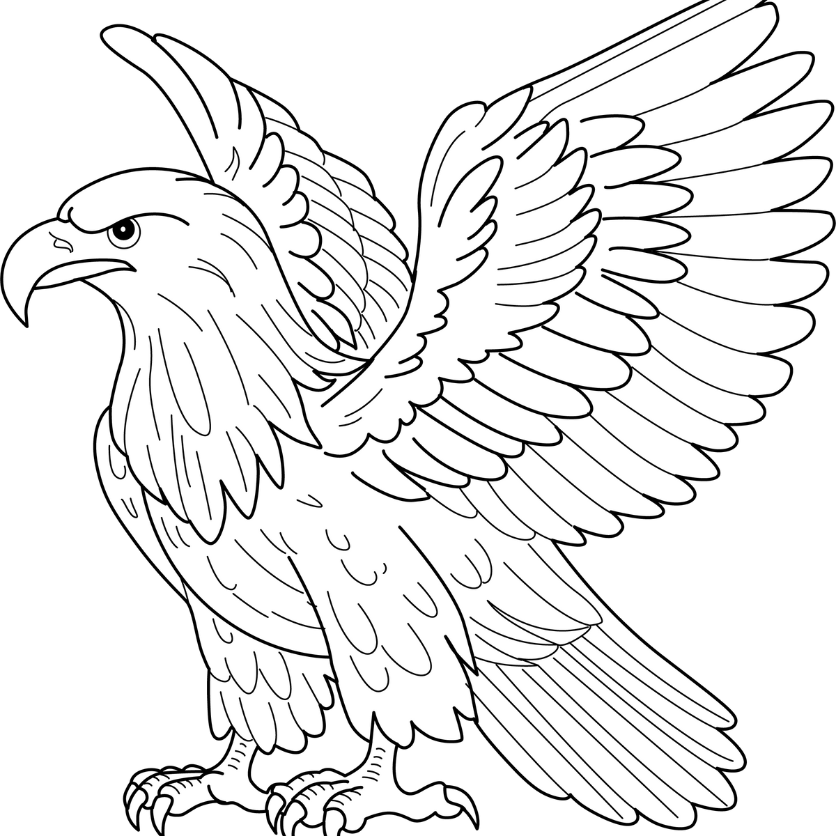 Eagle Coloring Sheet – Creative Printable for Children