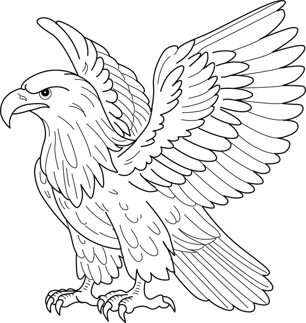 Eagle coloring page – fun and educational printable for children