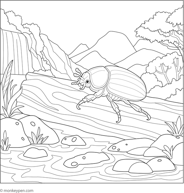Free Beetle Coloring Book PDF