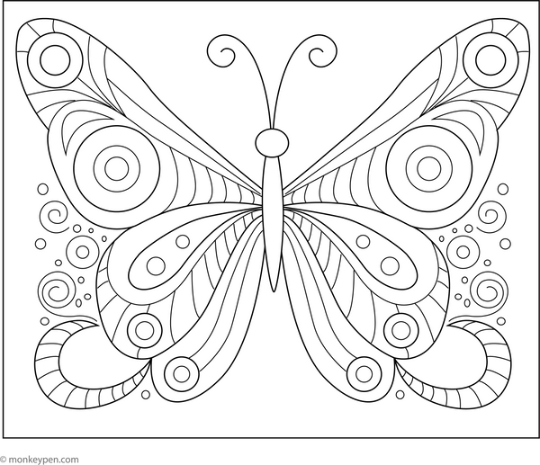 Butterflies Coloring Book - PDF Download
