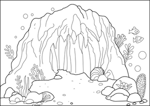 Underwater Caves Underwater Caverns coloring page – fun and educational printable for children