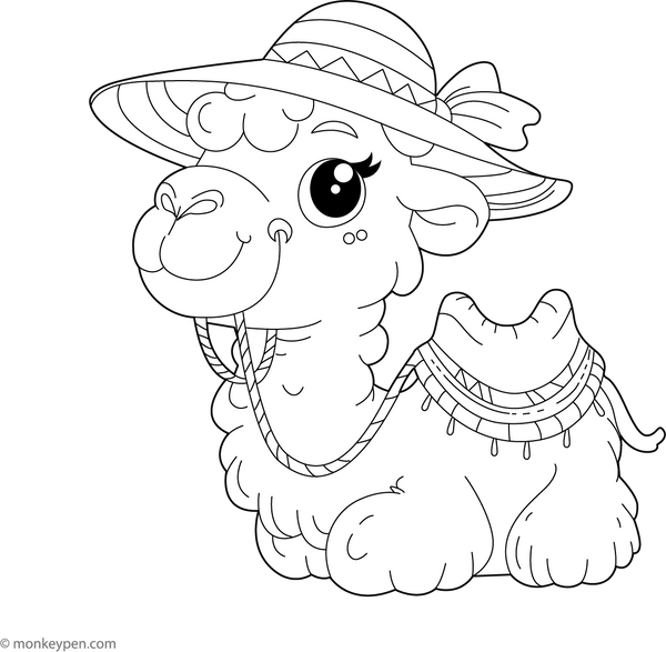 Printable Camel Coloring Book