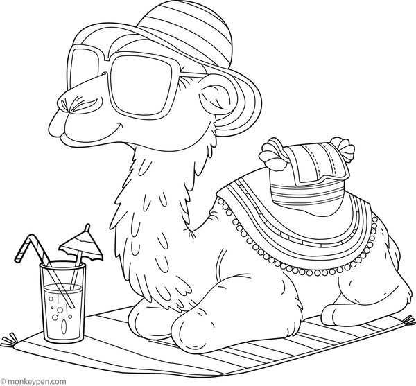 Printable Camel Coloring Book
