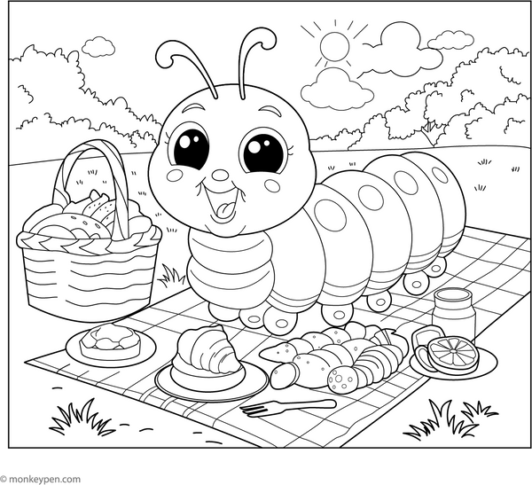 Caterpillar Coloring Book Free PDF
