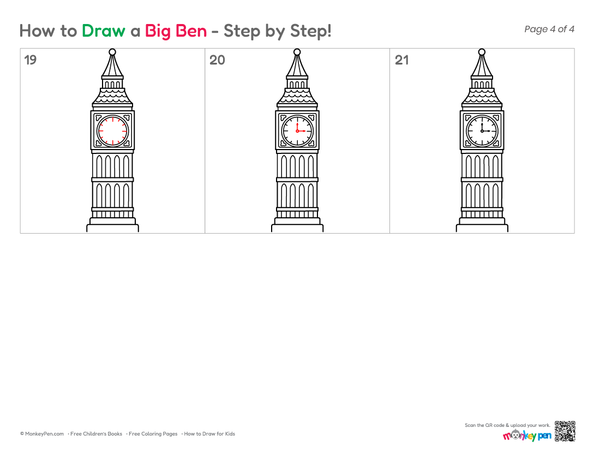 How to Draw Big Ben – Easy Step-by-Step Landmark Drawing for Kids