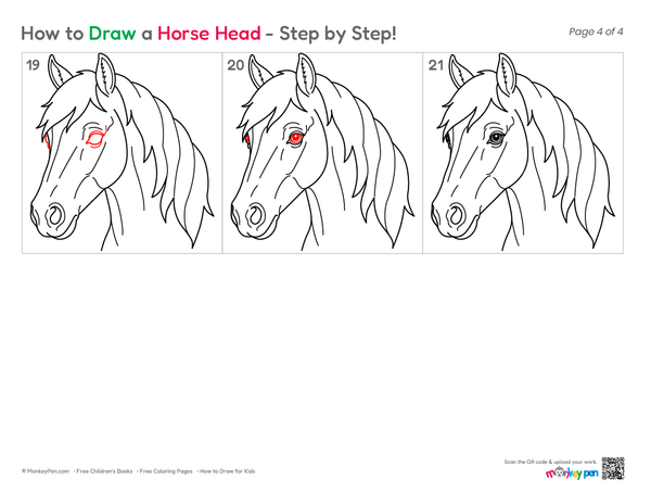 How to Draw a Horse Head – Simple Step-by-Step Animal Tutorial for Kids