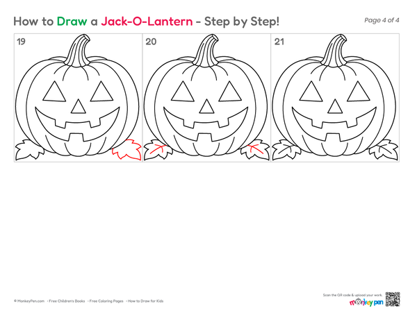 How to Draw a Jack O'Lantern – Simple Step-by-Step Halloween Drawing for Kids