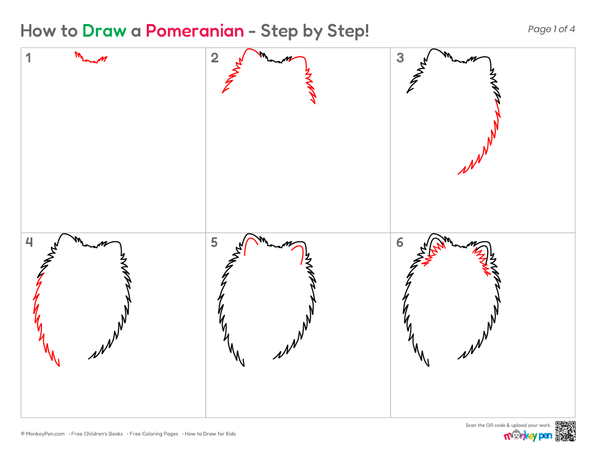 How to Draw a Pomeranian – Easy Step-by-Step Dog Drawing for Kids