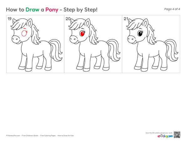 Simple pony illustration for beginners
