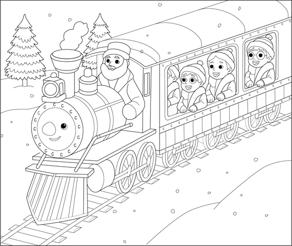 Polar Express Coloring Page – fun and educational printable for children