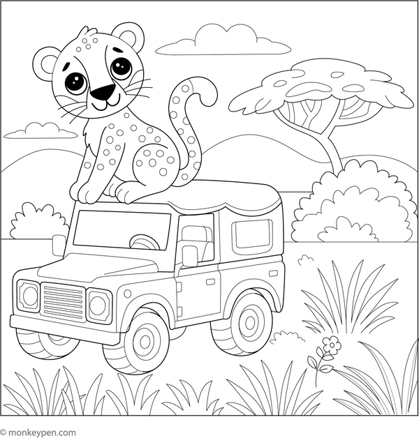 Free Cheetah Coloring Book (Printable PDF)