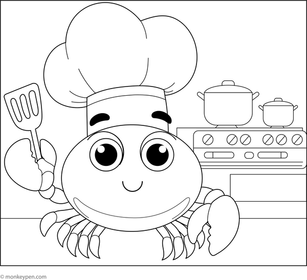 Free Crab Coloring Book (Printable)