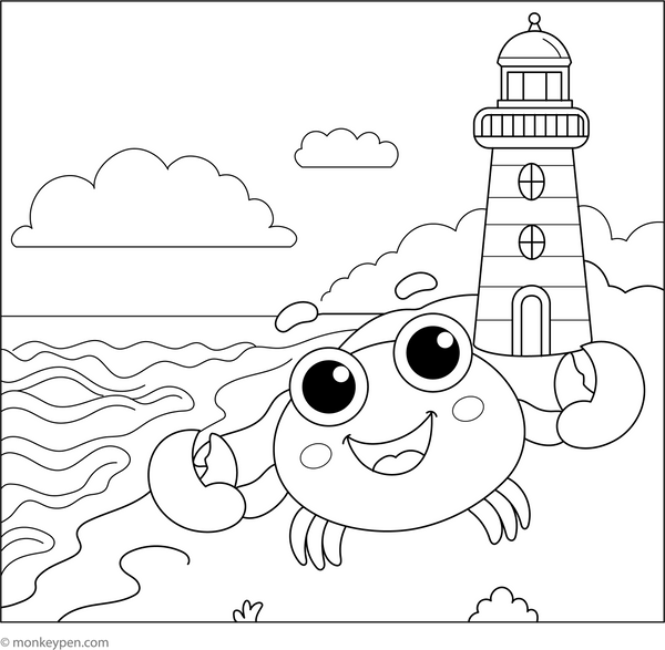 Free Crab Coloring Book (Printable)