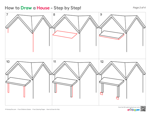 How to Draw a 3D House – Step-by-Step Perspective Drawing for Kids