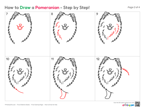 How to Draw a Pomeranian – Easy Step-by-Step Dog Drawing for Kids
