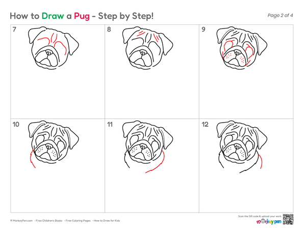 How to Draw a Pug – Easy Step-by-Step Dog Drawing for Kids