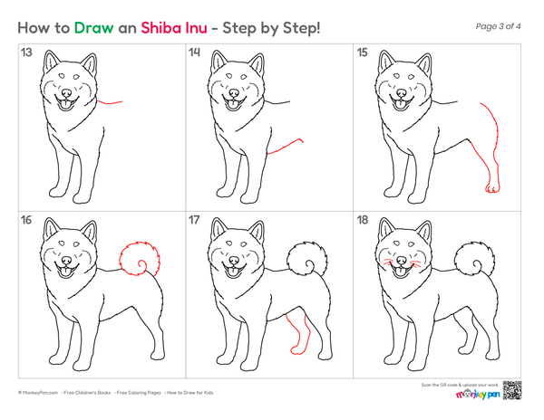 How to Draw a Shiba Inu – Easy Step-by-Step Dog Drawing for Kids