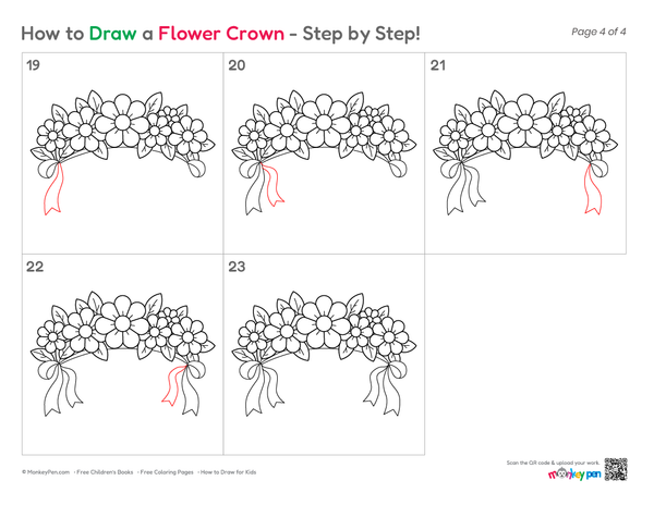 Cute flower crown artwork