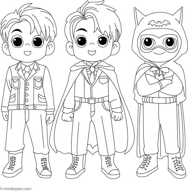 Halloween Costume Coloring Page