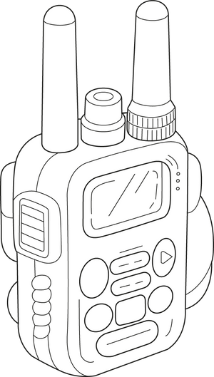 Walkie Talkie coloring page – fun and educational printable for children