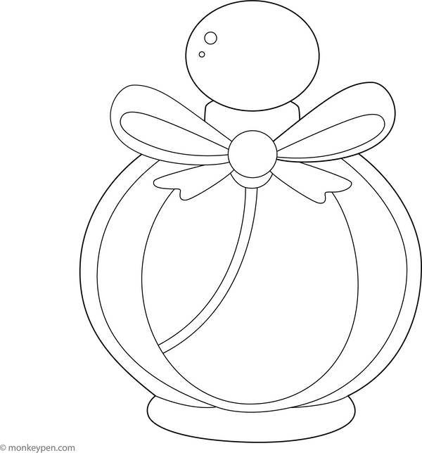 Perfume coloring page – free printable for kids to color and enjoy