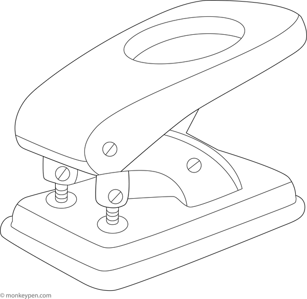 Hole Puncher coloring page – free printable for kids to color and enjoy