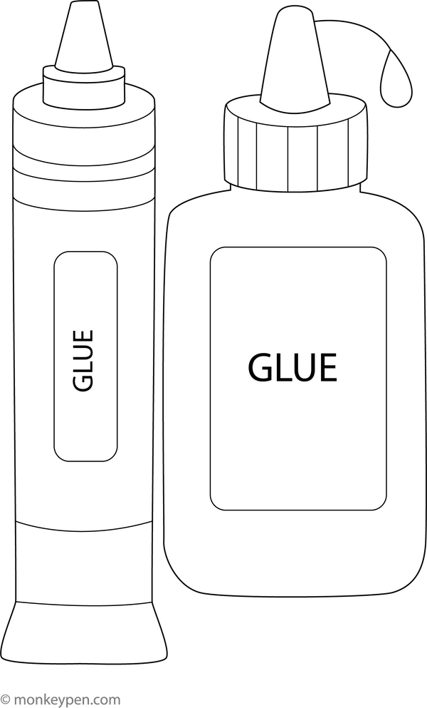 Glue Stick coloring page – free printable for kids to color and enjoy