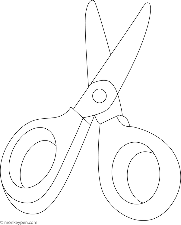 Scissors coloring page – free printable for kids to color and enjoy