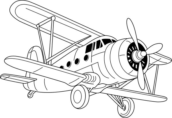Aeroplane coloring page – fun and educational printable for children