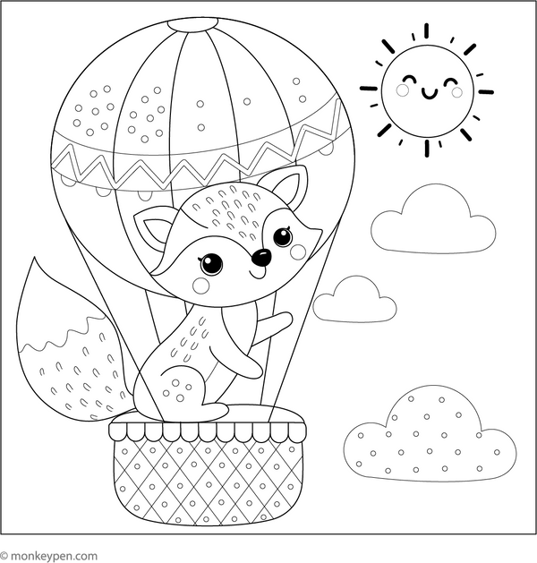 Free Printable Fox Coloring Book PDF