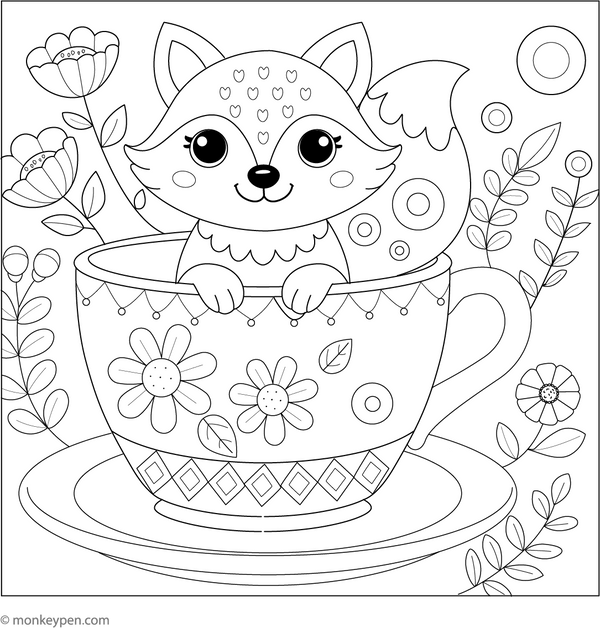 Free Printable Fox Coloring Book PDF