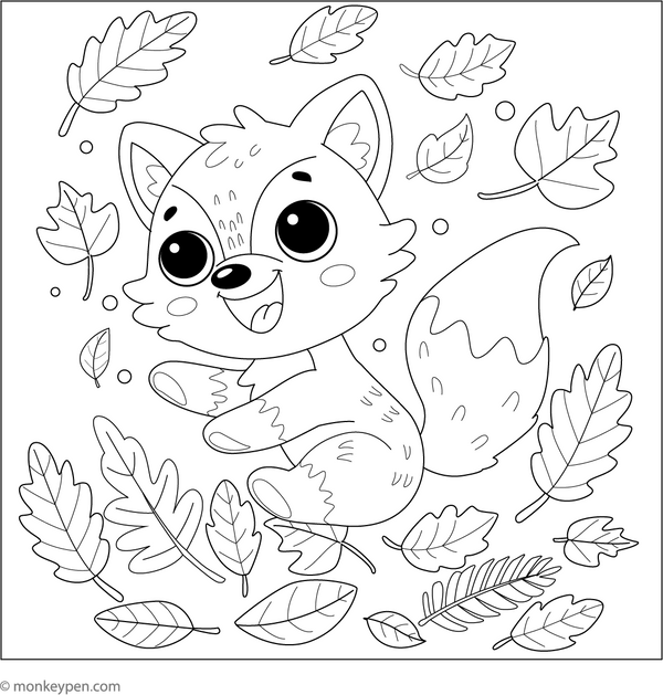 Free Printable Fox Coloring Book PDF