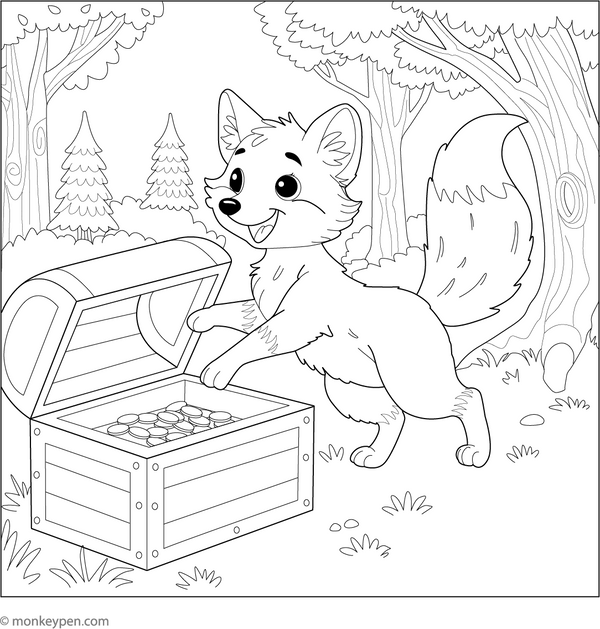 Free Printable Fox Coloring Book PDF