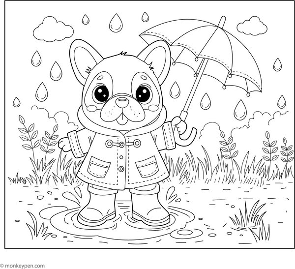 Free French Bulldog Coloring Book PDF