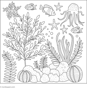 Sea Plant Coloring Page