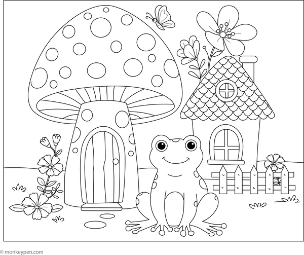 Mushroom Coloring Book
